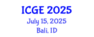 International Conference on Geological Engineering (ICGE) July 15, 2025 - Bali, Indonesia