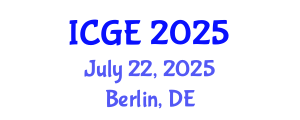 International Conference on Geological Engineering (ICGE) July 22, 2025 - Berlin, Germany