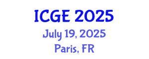 International Conference on Geological Engineering (ICGE) July 19, 2025 - Paris, France