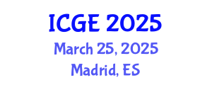 International Conference on Geological Engineering (ICGE) March 25, 2025 - Madrid, Spain