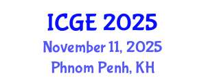 International Conference on Geological Engineering (ICGE) November 11, 2025 - Phnom Penh, Cambodia