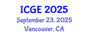 International Conference on Geological Engineering (ICGE) September 23, 2025 - Vancouver, Canada