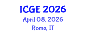 International Conference on Geological Engineering (ICGE) April 08, 2026 - Rome, Italy