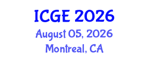 International Conference on Geological Engineering (ICGE) August 05, 2026 - Montreal, Canada