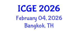 International Conference on Geological Engineering (ICGE) February 04, 2026 - Bangkok, Thailand
