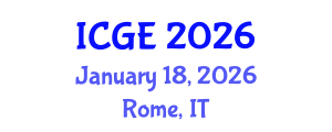 International Conference on Geological Engineering (ICGE) January 18, 2026 - Rome, Italy