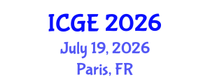 International Conference on Geological Engineering (ICGE) July 19, 2026 - Paris, France