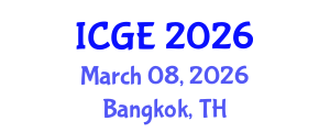 International Conference on Geological Engineering (ICGE) March 08, 2026 - Bangkok, Thailand