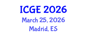 International Conference on Geological Engineering (ICGE) March 25, 2026 - Madrid, Spain