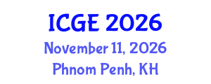 International Conference on Geological Engineering (ICGE) November 11, 2026 - Phnom Penh, Cambodia