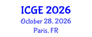 International Conference on Geological Engineering (ICGE) October 28, 2026 - Paris, France