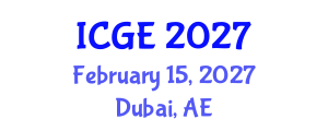 International Conference on Geological Engineering (ICGE) February 15, 2027 - Dubai, United Arab Emirates International Conference on Geological Engineering (ICGE) February 15, 2027 - Dubai, United Arab Emirates