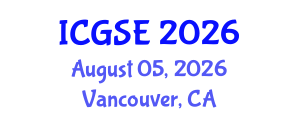 International Conference on Geological Sciences and Engineering (ICGSE) August 05, 2026 - Vancouver, Canada