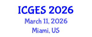 International Conference on Geology and Earth Systems (ICGES) March 11, 2026 - Miami, United States