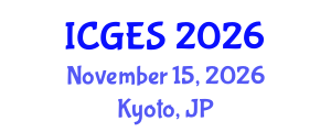 International Conference on Geology and Earth Systems (ICGES) November 15, 2026 - Kyoto, Japan International Conference on Geology and Earth Systems (ICGES) November 15, 2026 - Kyoto, Japan