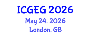 International Conference on Geology and Engineering Geology (ICGEG) May 24, 2026 - London, United Kingdom