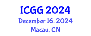 International Conference on Geology and Geophysics (ICGG) December 16, 2024 - Macau, China