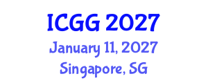 International Conference on Geology and Geophysics (ICGG) January 11, 2027 - Singapore, Singapore International Conference on Geology and Geophysics (ICGG) January 11, 2027 - Singapore, Singapore