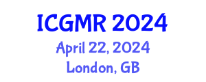 International Conference on Geology and Mining Research (ICGMR) April 22, 2024 - London, United Kingdom