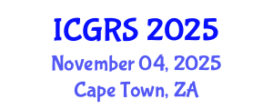 International Conference on Geomatics and Remote Sensing (ICGRS) November 04, 2025 - Cape Town, South Africa