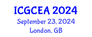 International Conference on Geomatics Civil Engineering and Applications (ICGCEA) September 23, 2024 - London, United Kingdom