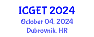 International Conference on Geomatics Engineering and Technologies (ICGET) October 04, 2024 - Dubrovnik, Croatia