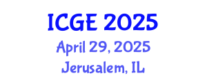 International Conference on Geomatics Engineering (ICGE) April 29, 2025 - Jerusalem, Israel