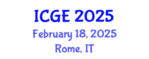 International Conference on Geomatics Engineering (ICGE) February 18, 2025 - Rome, Italy