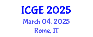 International Conference on Geomatics Engineering (ICGE) March 04, 2025 - Rome, Italy