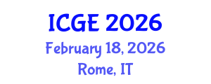 International Conference on Geomatics Engineering (ICGE) February 18, 2026 - Rome, Italy