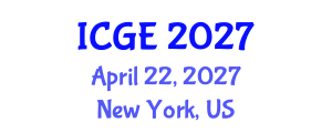 International Conference on Geomatics Engineering (ICGE) April 22, 2027 - New York, United States International Conference on Geomatics Engineering (ICGE) April 22, 2027 - New York, United States