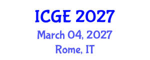 International Conference on Geomatics Engineering (ICGE) March 04, 2027 - Rome, Italy