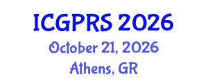 International Conference on Geomatics, Photogrammetry and Remote Sensing (ICGPRS) October 21, 2026 - Athens, Greece