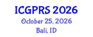 International Conference on Geomatics, Photogrammetry and Remote Sensing (ICGPRS) October 25, 2026 - Bali, Indonesia