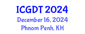 International Conference on Geophysics and Earthquake (ICGDT) December 16, 2024 - Phnom Penh, Cambodia