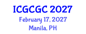 International Conference on Geopolymer Cement and Geopolymer Concrete (ICGCGC) February 17, 2027 - Manila, Philippines International Conference on Geopolymer Cement and Geopolymer Concrete (ICGCGC) February 17, 2027 - Manila, Philippines