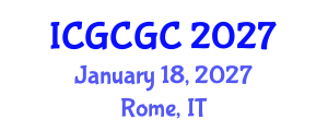 International Conference on Geopolymer Cement and Geopolymer Concrete (ICGCGC) January 18, 2027 - Rome, Italy International Conference on Geopolymer Cement and Geopolymer Concrete (ICGCGC) January 18, 2027 - Rome, Italy