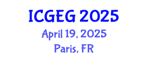 International Conference on Geosciences and Environmental Geology (ICGEG) April 19, 2025 - Paris, France