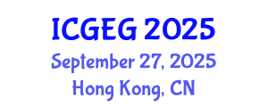 International Conference on Geosciences and Environmental Geology (ICGEG) September 27, 2025 - Hong Kong, China