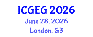 International Conference on Geosciences and Environmental Geology (ICGEG) June 28, 2026 - London, United Kingdom