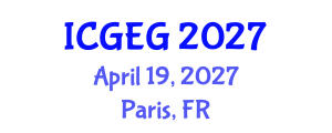 International Conference on Geosciences and Environmental Geology (ICGEG) April 19, 2027 - Paris, France International Conference on Geosciences and Environmental Geology (ICGEG) April 19, 2027 - Paris, France