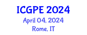 International Conference on Geosciences and Petroleum Engineering (ICGPE) April 04, 2024 - Rome, Italy