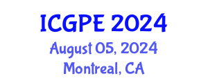 International Conference on Geosciences and Petroleum Engineering (ICGPE) August 05, 2024 - Montreal, Canada