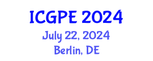 International Conference on Geosciences and Petroleum Engineering (ICGPE) July 22, 2024 - Berlin, Germany