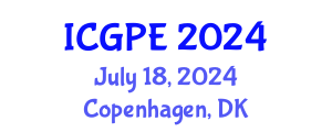 International Conference on Geosciences and Petroleum Engineering (ICGPE) July 18, 2024 - Copenhagen, Denmark