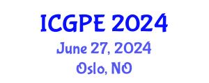 International Conference on Geosciences and Petroleum Engineering (ICGPE) June 27, 2024 - Oslo, Norway