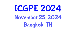 International Conference on Geosciences and Petroleum Engineering (ICGPE) November 25, 2024 - Bangkok, Thailand