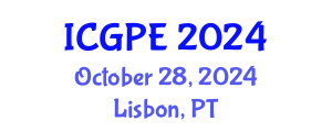 International Conference on Geosciences and Petroleum Engineering (ICGPE) October 28, 2024 - Lisbon, Portugal