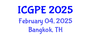 International Conference on Geosciences and Petroleum Engineering (ICGPE) February 04, 2025 - Bangkok, Thailand
