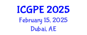 International Conference on Geosciences and Petroleum Engineering (ICGPE) February 15, 2025 - Dubai, United Arab Emirates